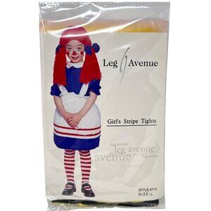 Leg Avenue Girls Stripe Tights Yellow/Black Size L